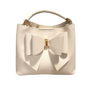 Crossi Offwhite Bow Handbag/Crossbody Bag